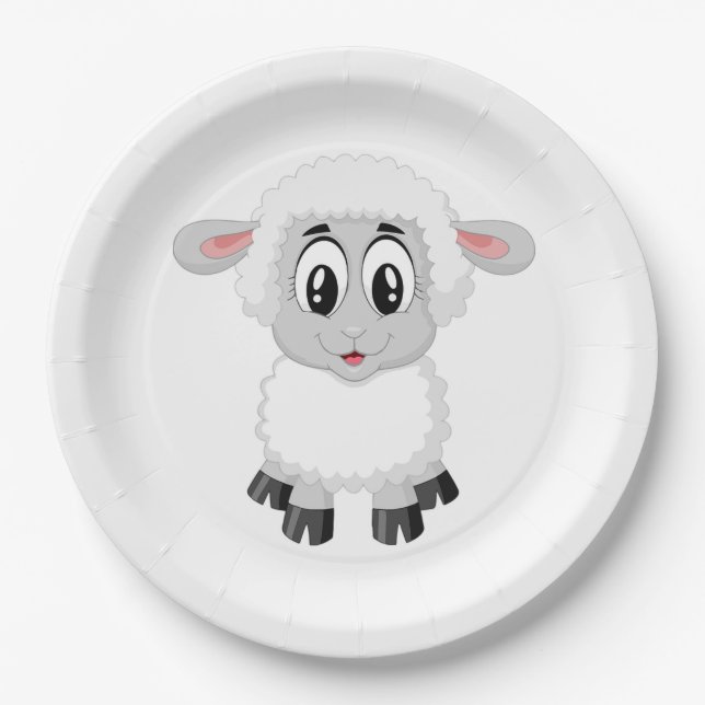 Assiettes En Carton Agneau (Devant)