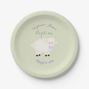 Assiettes En Carton Agneau de baptême