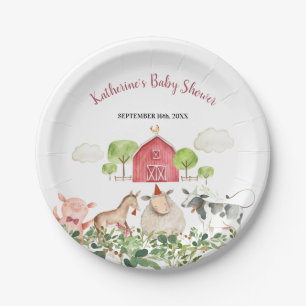 Assiettes En Carton Agritourisme Animaux Barnyard Baby shower d'annive