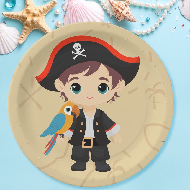 Assiettes En Carton Ahoy Là ! Pirate Boy fête d'anniversaire (Créateur téléchargé)