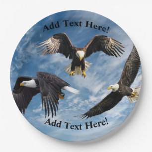 Assiettes En Carton Aigle à tête blanche