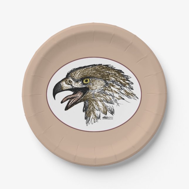 Assiettes En Carton Aigle Criant (Devant)
