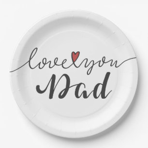 Assiettes En Carton Aimez-vous plaque à papier heureuse de la fête d