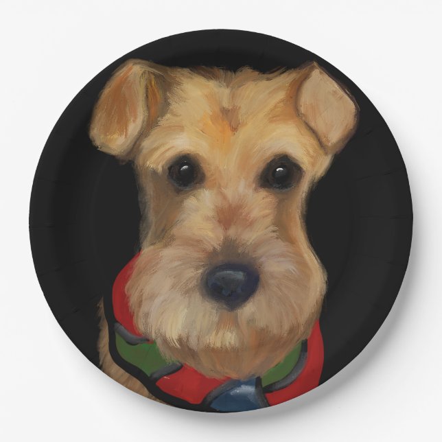 Assiettes En Carton Airedale Terrier (Devant)