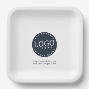 Assiettes En Carton Ajouter des employés du logo de l'entreprise et du