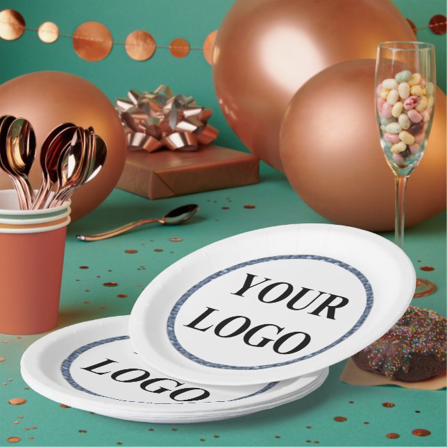 Assiettes En Carton AJOUTER DES PLAQUES DE Fête des mariées LOGO Vert  (Multi)