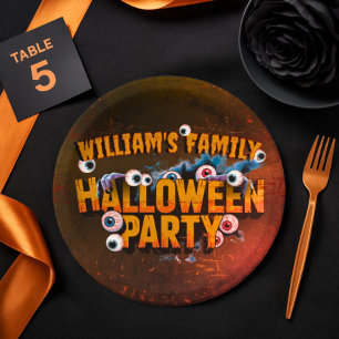 Assiettes En Carton Ajouter Vos Propres Mots Monstres Halloween Person