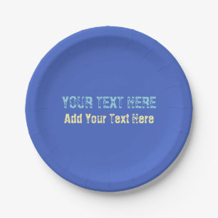 Assiettes En Carton Ajouter votre propre texte Slogan minimaliste mode