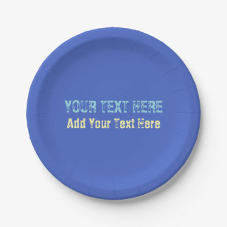 Assiettes En Carton Ajouter votre propre texte Slogan minimaliste mode
