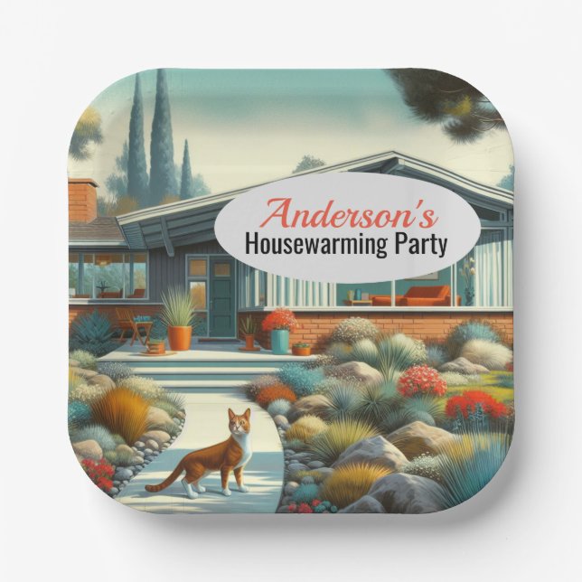 Assiettes En Carton Ajoutez Votre Nom/ Plaque Papier Ménage (Recto)