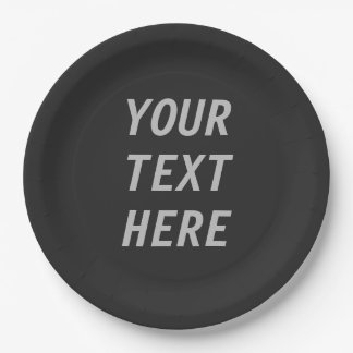Assiettes En Carton Ajoutez votre propre texte