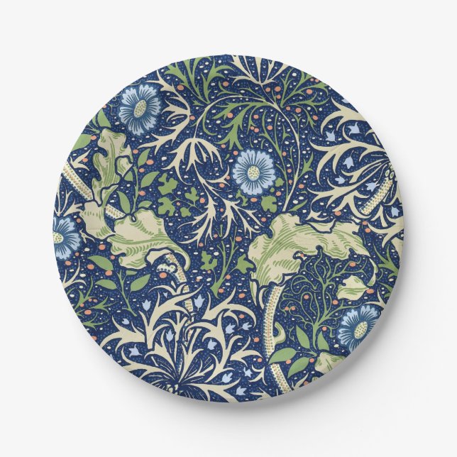 Assiettes En Carton Algues (par William Morris) (Devant)
