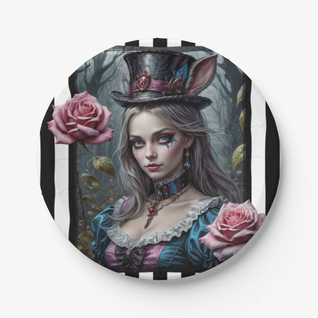 Assiettes En Carton Alice au pays des merveilles (Devant)