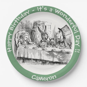 Assiettes En Carton Alice au Pays des merveilles - Tea Party de Mad Ha