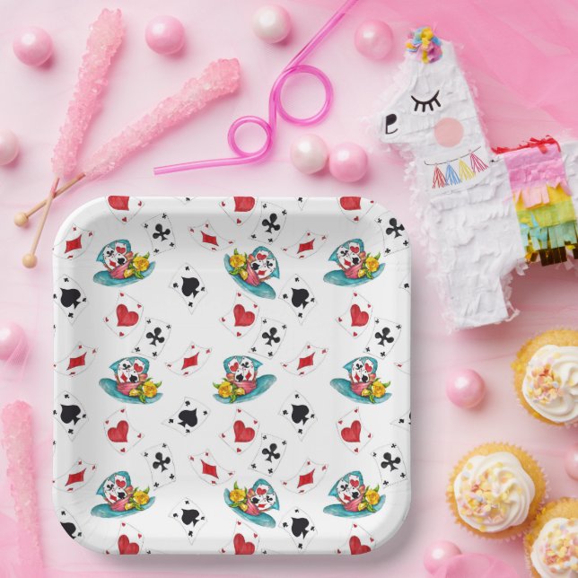 Assiettes En Carton Alice au pays des merveilles Thème Plaques de papi (Fête)