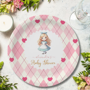 Assiettes En Carton Alice dans le Baby shower du pays des merveilles