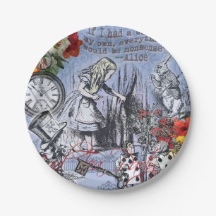 Assiettes En Carton Alice rideau de nonsens merveilleux classique