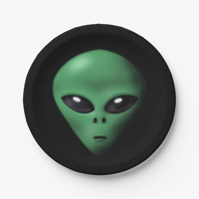 Assiettes En Carton Alien déplaisant (Devant)