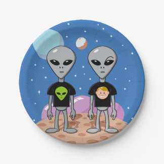 Assiettes En Carton Aliens ironiques