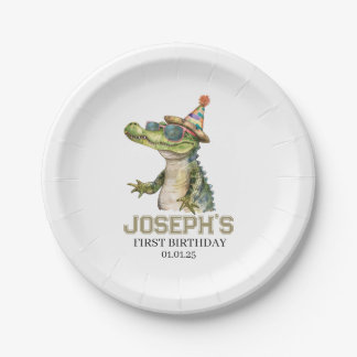 Assiettes En Carton Alligator Party Invitation Invitation pool party
