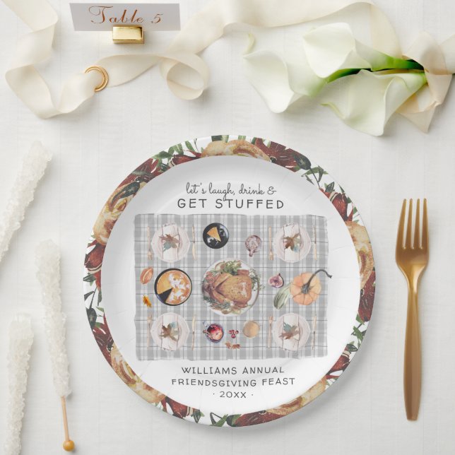 Assiettes En Carton Allons-y. | Action de grâces (Mariage)