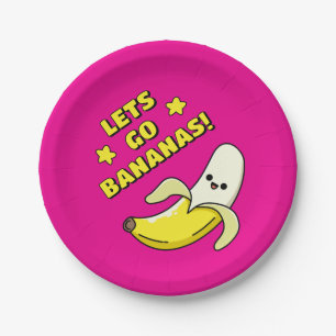 Assiettes En Carton Allons-y bananes !