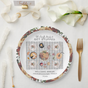 Assiettes En Carton Allons-y. Thanksgiving Friendsgiving