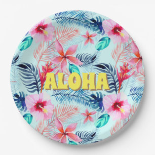 Assiettes En Carton Aloha - Édition Été
