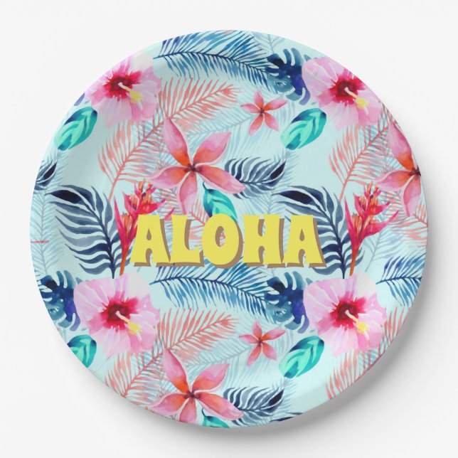 Assiettes En Carton Aloha - Édition Été (Devant)