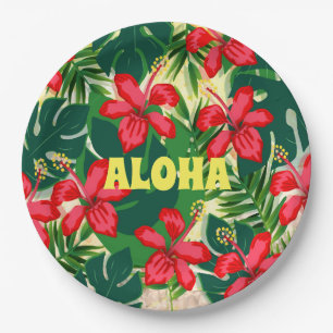 Assiettes En Carton Aloha - Édition Été