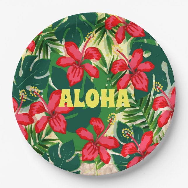 Assiettes En Carton Aloha - Édition Été (Devant)