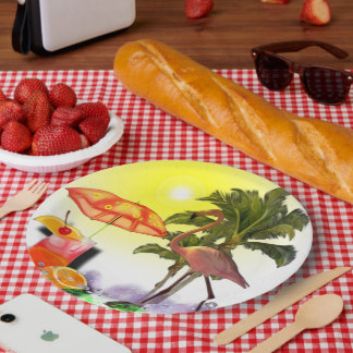 Assiettes En Carton Aloha Party 