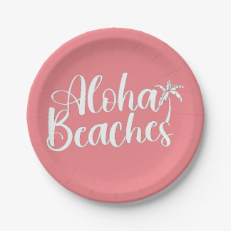 Assiettes En Carton Aloha Tropical Beach design