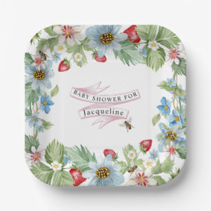 Assiettes En Carton Alors Berry Sweet Strawberry Baby Girl to Bee Douc