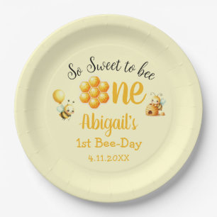 ASSIETTES EN CARTON ALORS DOUCE D'ÊTRE UN 1ER ANNIVERSAIRE