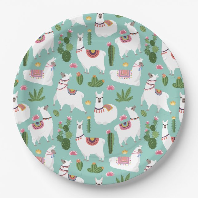 Assiettes En Carton Alpaca/Llama (Devant)