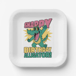 Assiettes En Carton Amateur d'alligator drôle et gator de crocodile d'