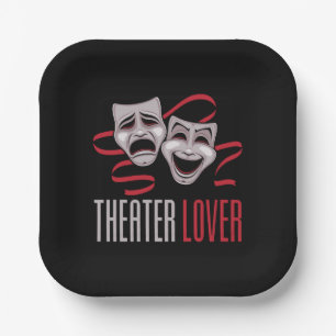 Assiettes En Carton Amateur de Théâtre de Comédie et de Tragédie