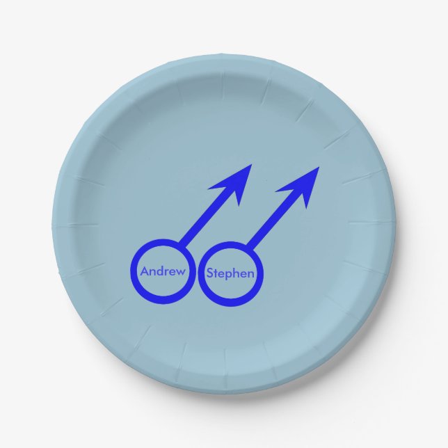 Assiettes En Carton Amateurs de gays Plaques de papier personnalisable (Devant)