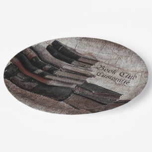 Assiettes En Carton Amateurs de livres Vintages Plaques papier Club Bo