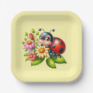 Assiettes En Carton Amateurs mignons de coccinelle insecte