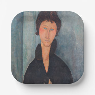 Assiettes En Carton Amedeo Modigliani - Femme aux yeux bleus