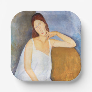 Assiettes En Carton Amedeo Modigliani - Jeanne Hebuterne
