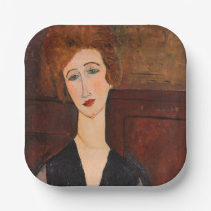 Assiettes En Carton Amedeo Modigliani - Portrait d'une femme