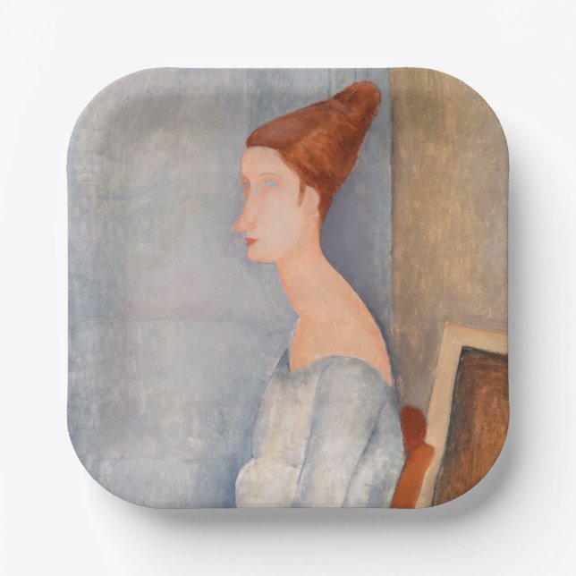 Assiettes En Carton Amedeo Modigliani - Portrait Jeanne Hebuterne #3 (Recto)