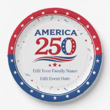 AMERICA 250 - Personalized Reunion Red White Blue