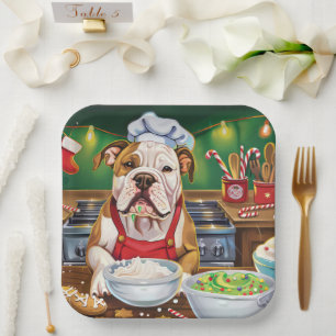 Assiettes En Carton American Bulldog Holiday Baking : Noël festif