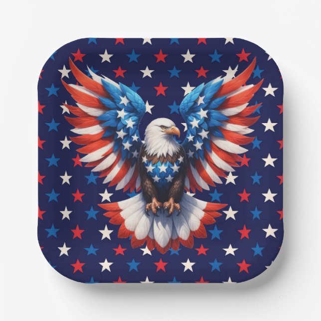 Assiettes En Carton American Eagle  (Recto)