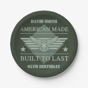 Assiettes En Carton American Made 65th Birthday