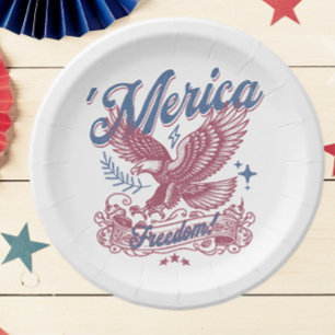 Assiettes En Carton Amérique patriotique de l'aigle vintage